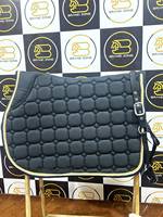 BRAND ZONE Ensemble assorti de tapis de selle en coton, faible MOQ, tapis de selle de dressage épais de 25 mm, rembourrage en mousse à mémoire de forme, doublure en maille respirante
