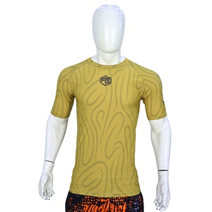 Venta al por mayor personalizado sublimación impresa MMA Rash Guard para hombres Camiseta de manga corta Rash Guards Bjj - Product Image 1