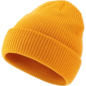 White Knit Beanie Hat Ribbed <b>Winter</b> <b>Cap</b> Unisex Soft Warm Stretch Plain Skull <b>Cap</b> Custom OEM Wholesale Hat - Product Image 1