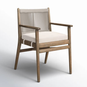 Silla de Comedor para Exterior, Diseño Minimalista con Tejido de Cuerda, Patas de Madera, Altura Ajustable, Ecológica, Moderna, para Muebles de Hogar - Junto - Product Image 1