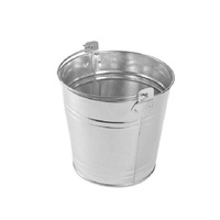 Seau en fer galvanisé au design vintage, avec poignée, pour la décoration et le rangement de jardin et de maison, taille et forme personnalisables