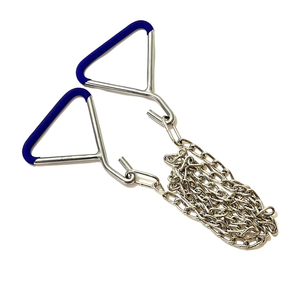 Cadenas de tracción para terneros de 30 pulgadas, aparato de obstetricia con 2 asas y ganchos de tracción, instrumento veterinario obstétrico de acero inoxidable - Product Image 6