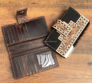 Nouvelle usine personnalisée femmes sacs à bandoulière à franges en cuir usiné à la main et porte-cartes en cuir usiné à la main ensembles de portefeuilles à deux volets - Product Image 6