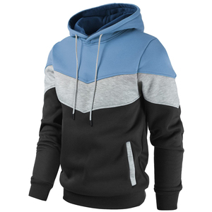 Sudadera con Capucha Personalizada para Hombre, 100% Algodón, Felpa Ecológica, Transpirable, con Bolsillo, Bloques de Color, Manga Larga, Casual - Product Image 2