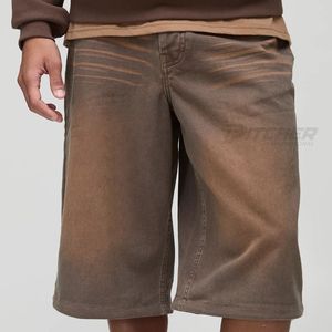 Pantalones Cortos de Mezclilla para Hombre, Corte Holgado, Estilo Casual de Fin de Semana, Color Oscuro, Estilo Y2K, Verano, Spandex/Poliéster - Product Image 4