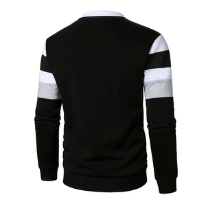 Crewneck Men's Winter Sweatshirt Cotton Polyester Long Sleeve Thermal Breathable <b>Thick</b> <b>Fleece</b> Custom Logo Eco-Friendly Solid - Product Image 5