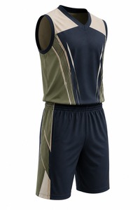 Ensemble uniforme de basket-ball pour hommes, maillot sans manches en polyester, short respirant, impression par sublimation, logo personnalisé, taille adulte - Product Image 4