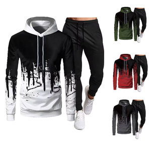 Conjuntos Deportivos con Capucha Ligeros al por Mayor, de Algodón de Primera Calidad, Diseño Casual, Transpirables, de 2 Piezas - Product Image 2