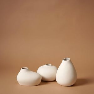 Modern Eco-Friendly Matte Ceramic Flower <b>Vase</b> Porcelain Tabletop <b>Bud</b> <b>Vase</b> Minimalist Home Decor for Dining Room Wedding - Product Image 5