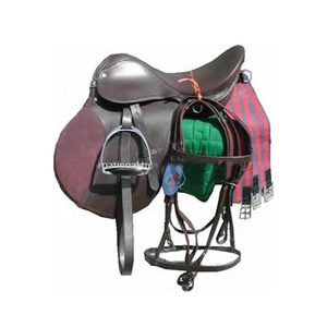 Vente en gros selle de cheval en cuir véritable avec sangle étrier sangle avec logo personnalisé vente en gros selle anglaise - Product Image 4