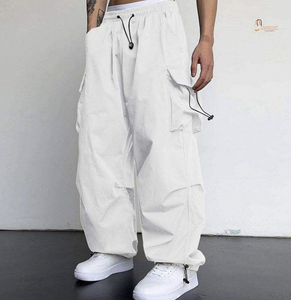 Fabrication en gros usine – Jean baggy vintage noir délavé coupe droite 100 % coton toile pour homme, multi-poches, personnalisable - Product Image 1