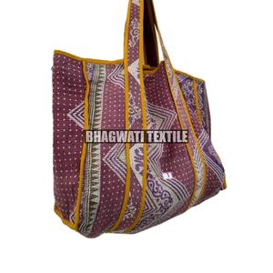 Nouveauté 10 sacs Kantha assortis faits à la main pour les femmes prix de gros sac Kantha traditionnel élégant de style pliant - Product Image 4