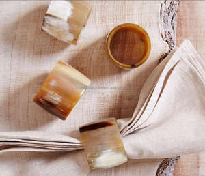 Rond de serviette en corne de luxe moderne fait à la main vaisselle de restaurant de haute qualité pour mariage salle à manger matériel en corne - Product Image 1