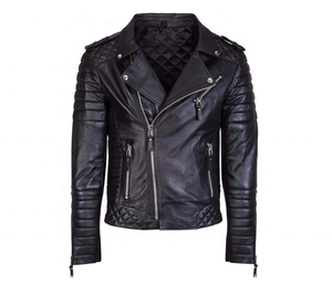 Chaqueta de cuero puro MS para hombre - Product Image 1