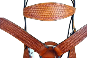 Nouvelle Arrivée 2026 : Têtière Western en Cuir Perlée avec Tête de Cheval – Têtière Western Intelligente au Meilleur Prix - Product Image 2