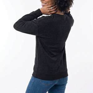 Sudadera de Invierno para Mujer, Cuello Redondo, Logotipo Bordado, Transpirable, 100% Algodón, Corte Holgado, Estilo Urbano, Venta al Por Mayor - Product Image 6