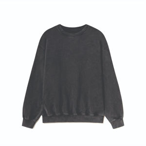 Sweat-shirt à col rond pour la vente en gros, de haute qualité, OEM, pull-over uni, teint, en coton, sweat-shirt personnalisé avec OEM - Product Image 3