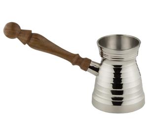 Cafetera Turca, Griega y Árabe de Latón Grabado, Cafetera para Estufa, Cezve, Ibrik, Briki con Mango de Madera - Product Image 4