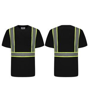 Camiseta de Trabajo de Alta Visibilidad Reflectante para Hombre, Ropa de Seguridad de Poliéster con Franjas Reflectantes - Product Image 2
