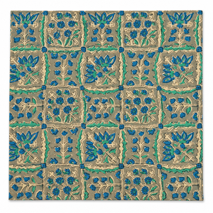 Custom Design Organic Eco-Friendly Lightweight <b>Purple</b> Flower Block Printed Cotton Voile <b>Fabric</b> Breathable Soft Accessories Girls - Product Image 1