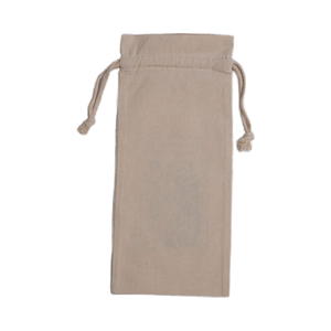 Sac à cordon en coton biologique 100 % de marque MGI, avec bande côtelée, petite pochette pliable légère pour un transport facile et pratique, idéal pour les cadeaux. - Product Image 3