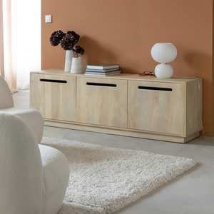 Mueble para TV Vandana Vertex Ultra de 3 puertas en madera de mango - Product Image 1