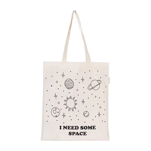 Pinnacle Bharat Cotton Canvas <b>Medium</b> Tote Secure Zipper Opening Carry Handles Reusable Shopping <b>Bag</b> Daily Use Durable Eco - Product Image 2