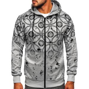 Sweat-shirt personnalisé pour homme, 100% coton, molleton de haute qualité, vêtements de sport, impression numérique multicolore, survêtement, design hiver - Product Image 1