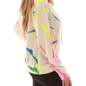 Sudadera con Capucha Tie Dye para Mujer, Marca INDEX, de Algodón Tejido, Informal, con Bolsillos, para Primavera - Product Image 4