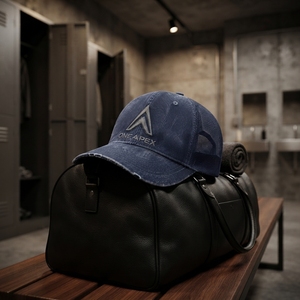 Gorra de béisbol tipo trucker de malla Custom One Apex con logo bordado, de algodón lavado, ajustable, unisex, estilo streetwear. - Product Image 3
