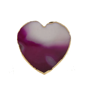 Posavasos de ónix rosa de alta calidad en oferta, posavasos de piedra de cristal con forma de corazón para bebidas de mesa con soporte para café para el hogar - Product Image 3