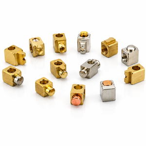 Blocs de connecteurs électriques en laiton et acier inoxydable usinés CNC/laser avec vis pour assemblage personnalisé et usinage - Product Image 2