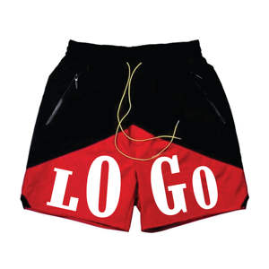 Pantalones Cortos Deportivos de Alta Calidad con Bolsillos con Cremallera, Cordón Ajustable, Logotipo Frontal en Poliéster, Impresión Digital Personalizada, Pantalones Cortos Casuales de Nailon para Gimnasio - Product Image 5