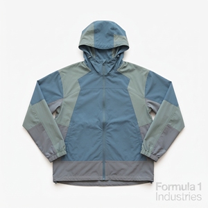 เสื้อแจ็คเก็ตกันลมปักลายตามสั่ง แจ็คเก็ตไนลอนทรงโอเวอร์ไซส์ สีวินเทจแบบคัลเลอร์บล็อก เสื้อแจ็คเก็ตกันลมแบบยูนิเซ็กส์ - Product Image 1