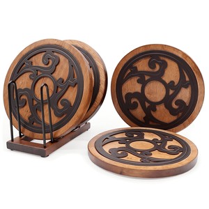 Sous-verres et dessous-de-plat en bois de bambou, fabrication sur mesure, vente en gros |   Aqdus Saleem Inde - Product Image 4
