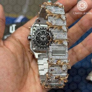 Reloj de Cristal de Lujo para Mujer Charm Jewells, Cuadrado, Analógico, de Cuarzo, con Correa de Acero Inoxidable de 18 mm, Cierre Plegable, Estilo Joyería de Moda - Product Image 4