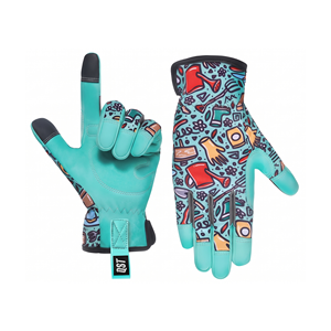 Guantes de Jardinería de Algodón con Estampado Floral, Transpirables, Antideslizantes, con Cierre de Gancho y Bucle, Logotipo Personalizado - Product Image 1