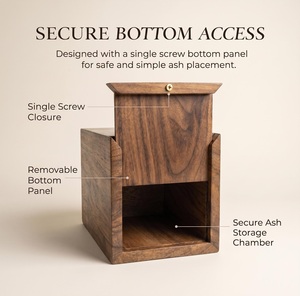Banco de Parque de Madera Estilo Americano Personalizado con Urna, Grabado Láser, Diseño Ecológico y Duradero, Capacidad de 200-220 Pulgadas Cúbicas - Product Image 1