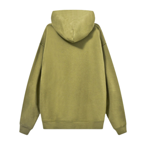 Sweat à capuche en molleton épais de haute qualité pour homme, coupe décontractée à épaules tombantes, logo frontal, coupe classique pour l'hiver à prix avantageux - Product Image 4