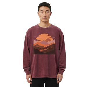 Cotton Crew Neck <b>Long</b> Sleeve T <b>Shirts</b> for Men Oversized Loose Fit Casual Streetwear Graphic Print <b>Tee</b> - Product Image 4