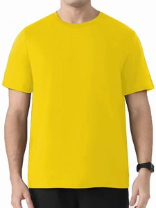 T-shirt en coton écologique personnalisé avec logo imprimé par transfert thermique, respirant, séchage rapide, col rond, formel, pour homme, coupe oversize, vente en gros - Product Image 3
