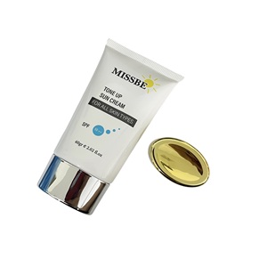 White PE Cosmetic Plastic Tube Oval Cream Container Screw Cap Packaging <b>for</b> <b>Sunscreen</b> <b>Face</b> Care Custom Logo - Product Image 1