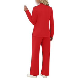 Ensemble de survêtement 2 pièces en molleton de coton épais pour femme – Hoodie oversize et pantalon de jogging décontracté, coupe ample, imperméable et écologique - Product Image 2