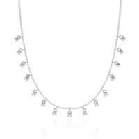 Collier ras du cou de luxe en or blanc 10K 14K 18K plaqué or, avec chaîne délicate à maillons et fermoir en diamant de laboratoire taillé