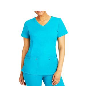 Logo personnalisé Tissé Étanche Spandex Infirmière Scrubs Suit Tops Stretchy Nursing Sets Medical Hospital Uniformes pour Femmes 2026 - Product Image 1