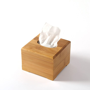Boîte à mouchoirs en bois imperméable de luxe, porte-serviettes écologique fait main, étui décoratif pour la salle à manger et le bureau - Product Image 1