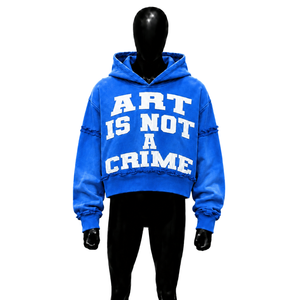 Sweat à capuche oversize respirant en coton French Terry, coupe décontractée, style streetwear, bleu délavé vintage, avec logo SIG imprimé sur le devant. - Product Image 1