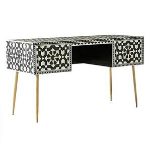 Mesa con Incrustaciones de Hueso de ILAHI, Diseño Moderno con Detalles de Ágata, Almacenamiento Portátil, Muebles para el Hogar - Product Image 5