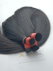 Extensions de cheveux vietnamiennes brutes de qualité 12A, vendeur naturel et droit, cuticule alignée, vierge pour femmes, en vrac - Product Image 2
