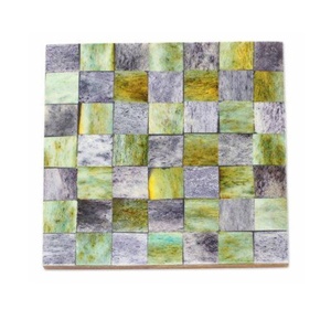 ที่รองแก้วสำหรับดื่มชากาแฟลายตารางหมากรุก4ชิ้นถาดรองแก้วสำหรับดื่มเครื่องดื่มที่รองแก้วในห้องครัวงานขึ้นบ้านใหม่มาใหม่ - Product Image 4